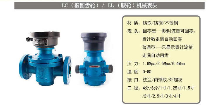 橢圓齒輪流量計智能型純機(jī)械式